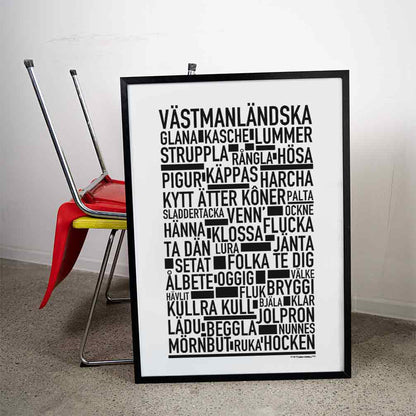 Västmanländska Dialekt Text Poster