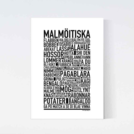 Malmöitiska Dialekt Text Poster