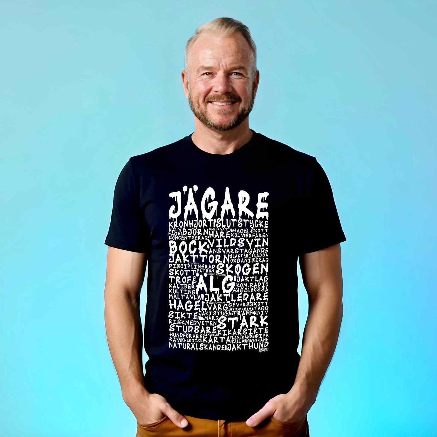 Jägare Graffiti Text T-shirt