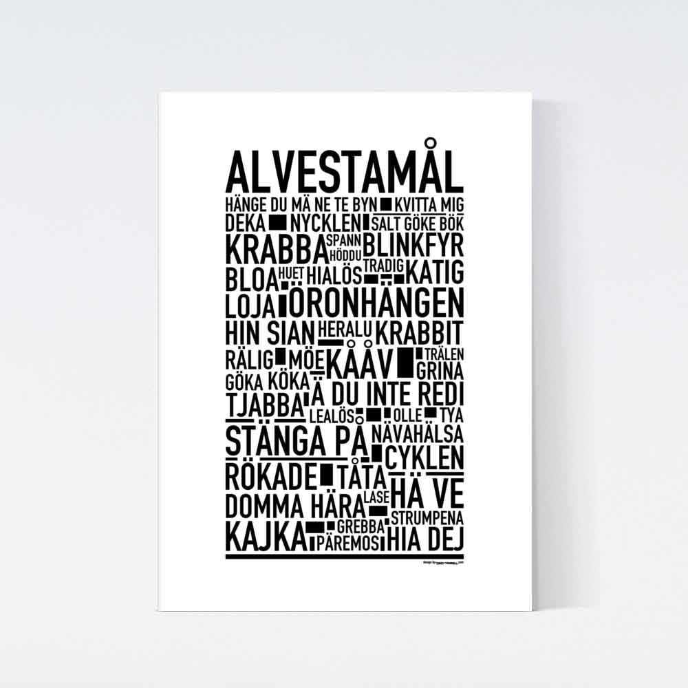 Alvestamål Dialekt Text Poster