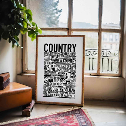 Country Music Text Poster