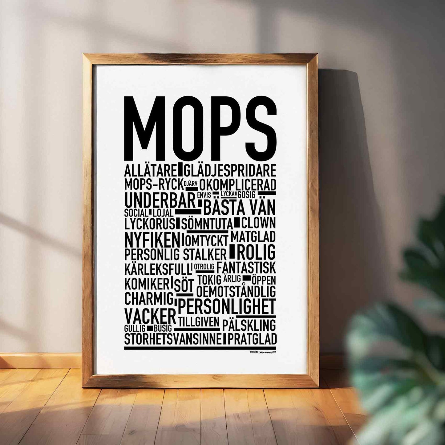 Mops Text Poster