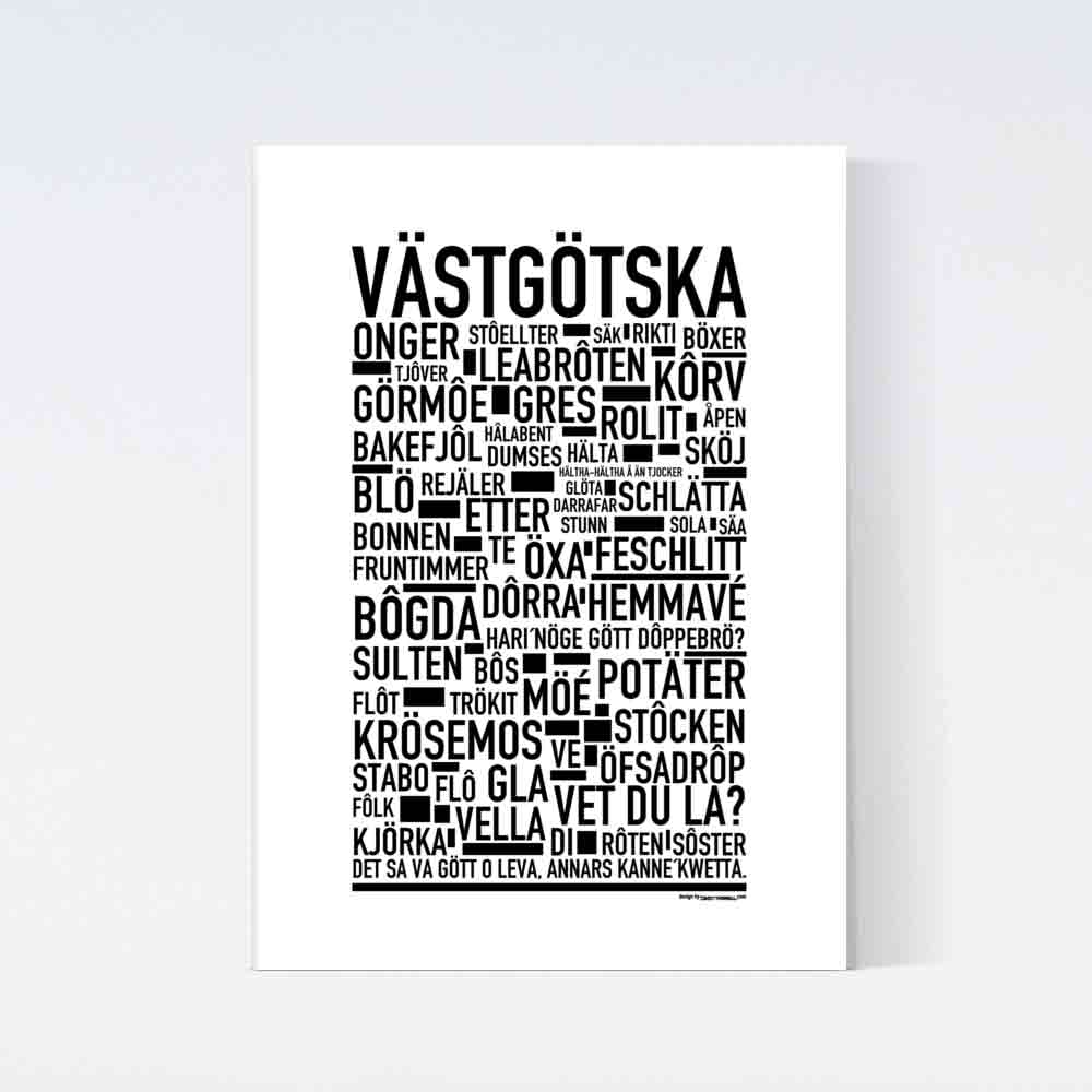 Västgötska Dialekt Text Poster