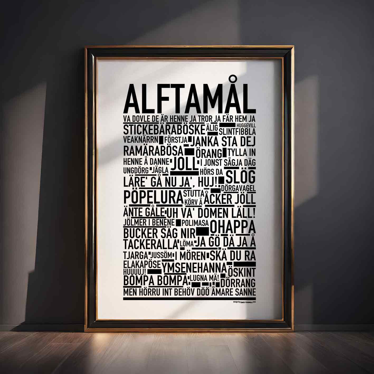 Alftamål Dialekt Text Poster