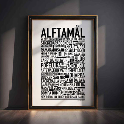 Alftamål Dialekt Text Poster