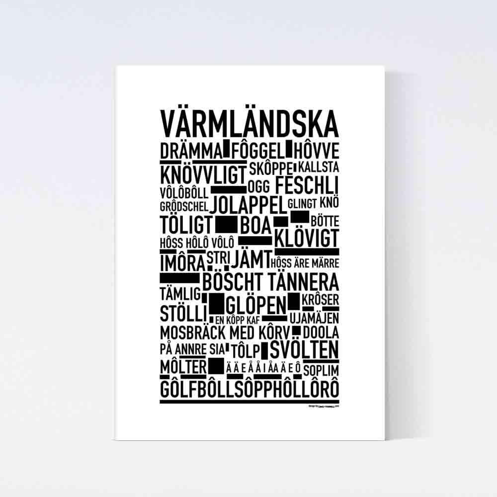 Värmländska Dialekt Text Poster