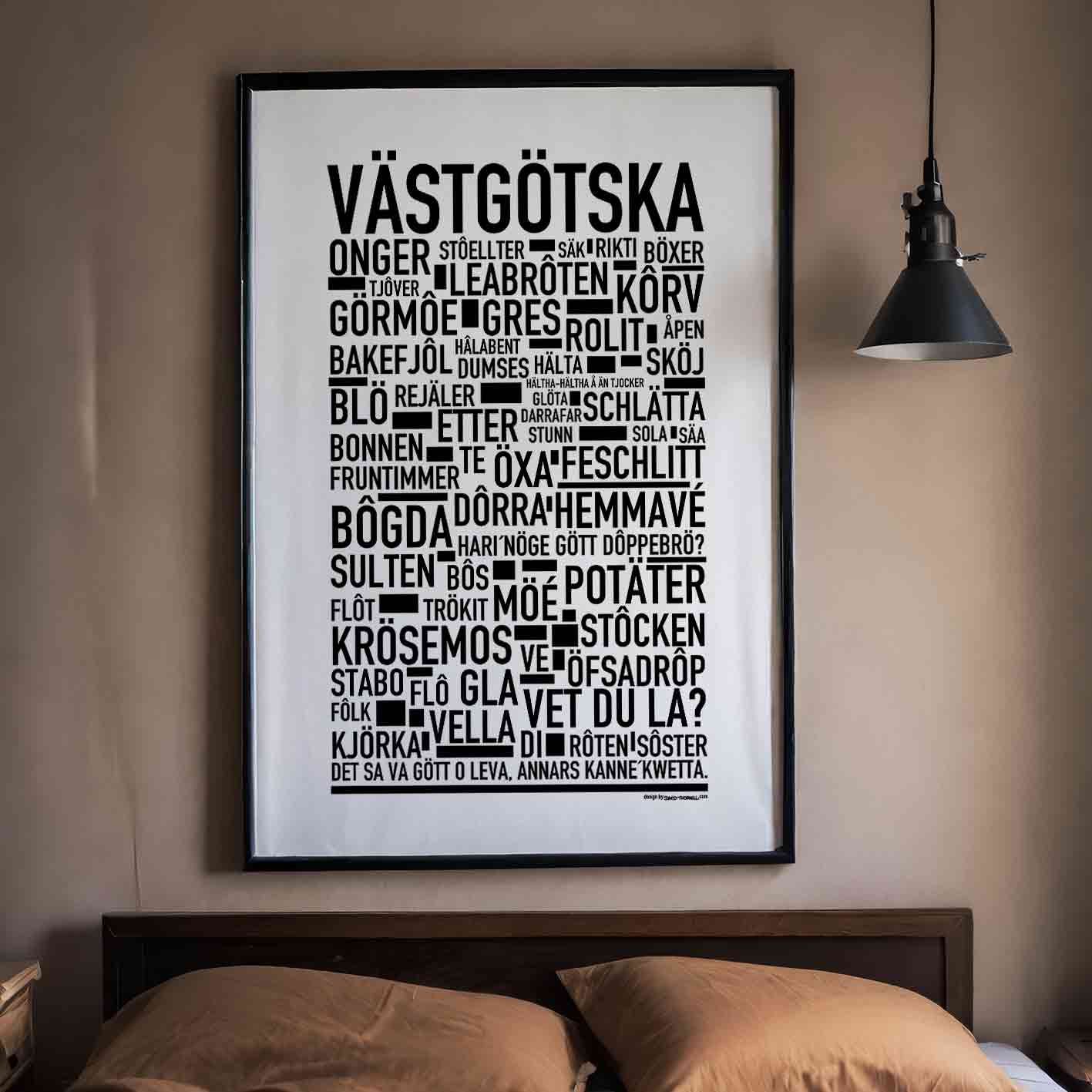 Västgötska Dialekt Text Poster