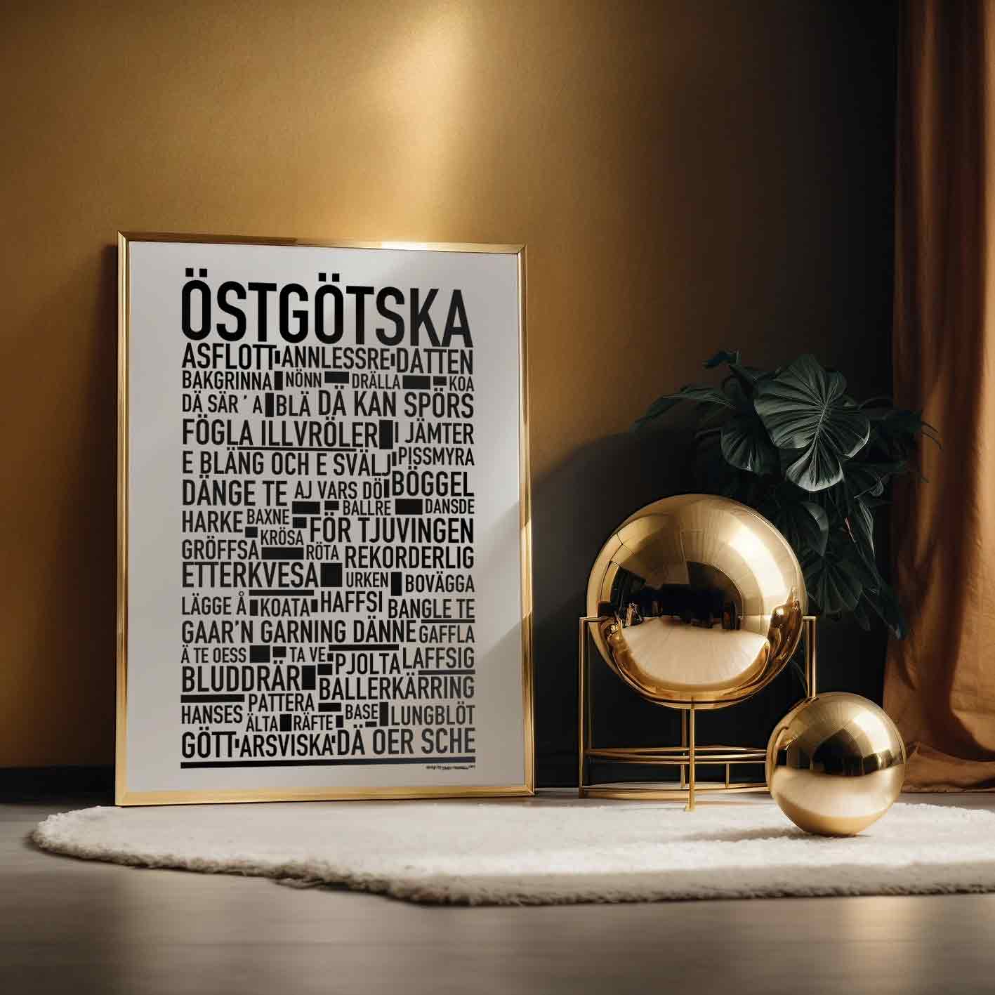 Östgötska Dialekt Text Poster