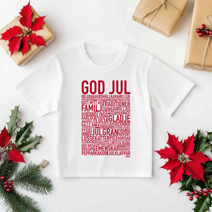 God Jul Text Barn T-shirt