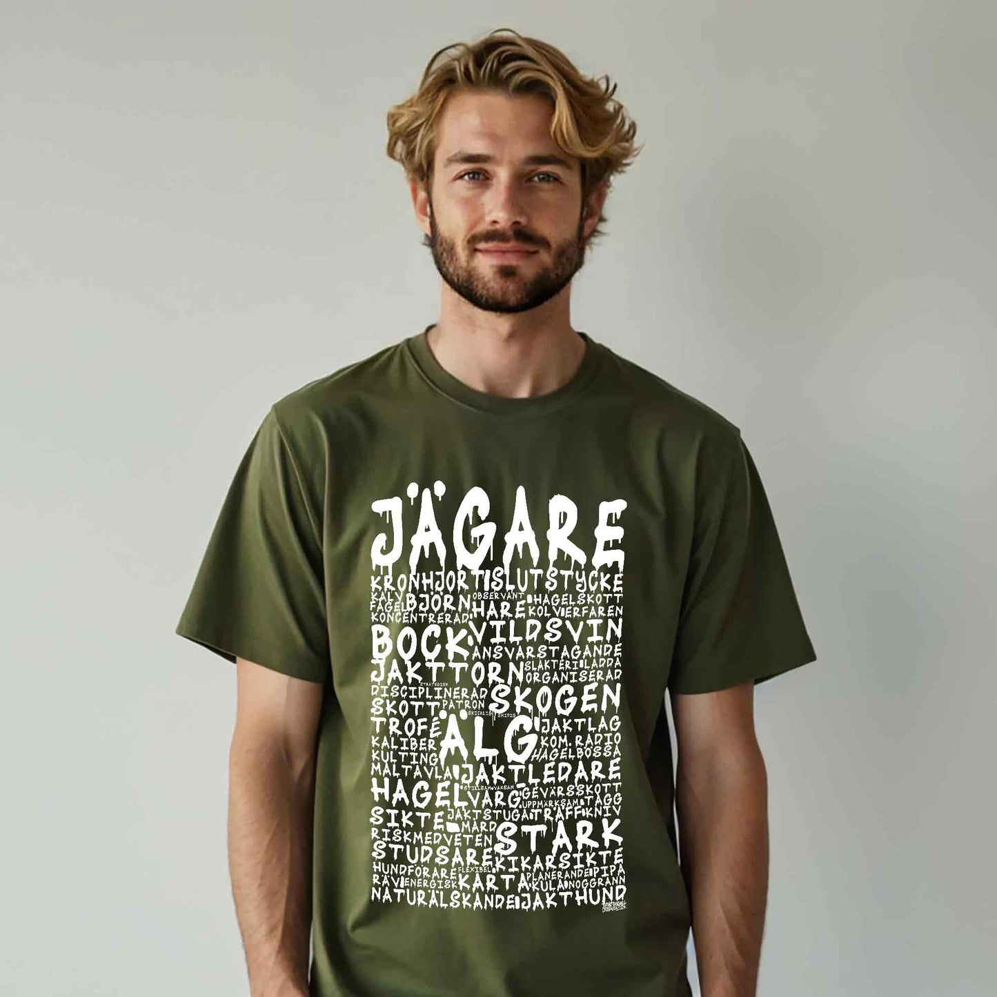 Jägare Graffiti Text T-shirt