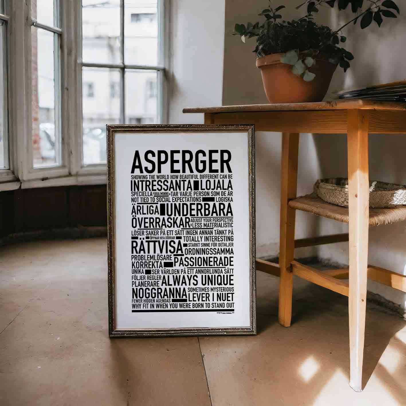 Asperger Text Poster