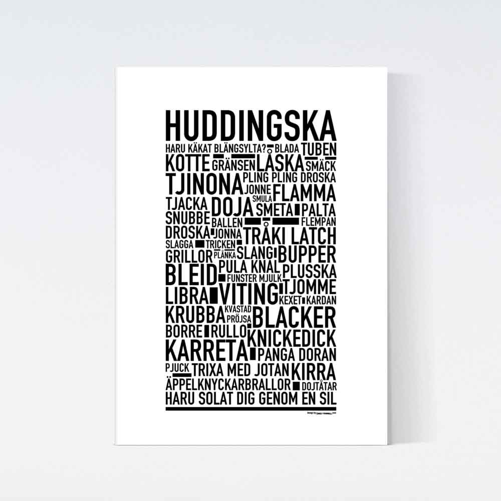 Huddingska Dialekt Text Poster