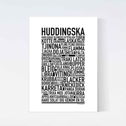 Huddingska Dialekt Text Poster