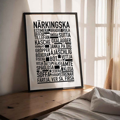 Närkingska Dialekt Text Poster