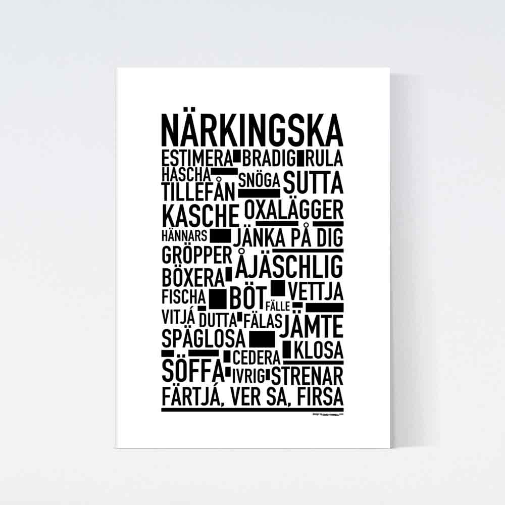 Närkingska Dialekt Text Poster