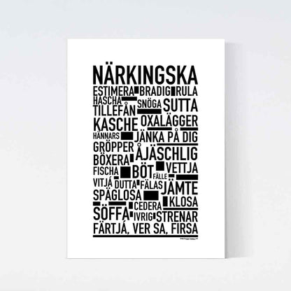 Närkingska Dialekt Text Poster