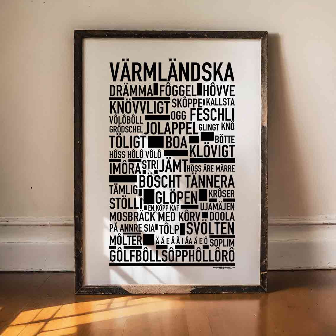 Värmländska Dialekt Text Poster