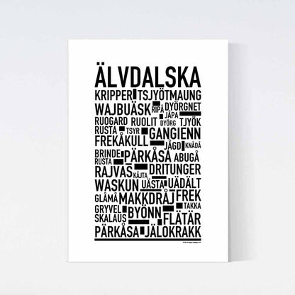 Älvdalska Dialekt Text Poster