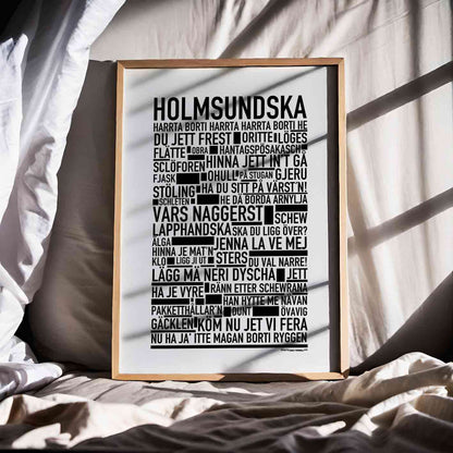 Holmsundska Dialekt Text Poster