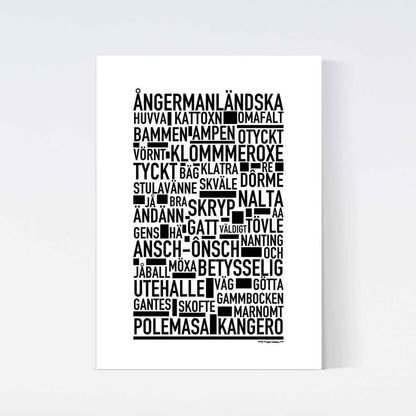 Ångermanländska Dialekt Text Poster