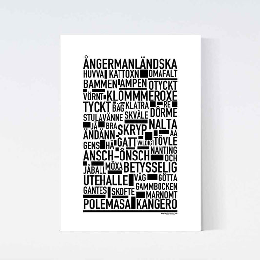 Ångermanländska Dialekt Text Poster