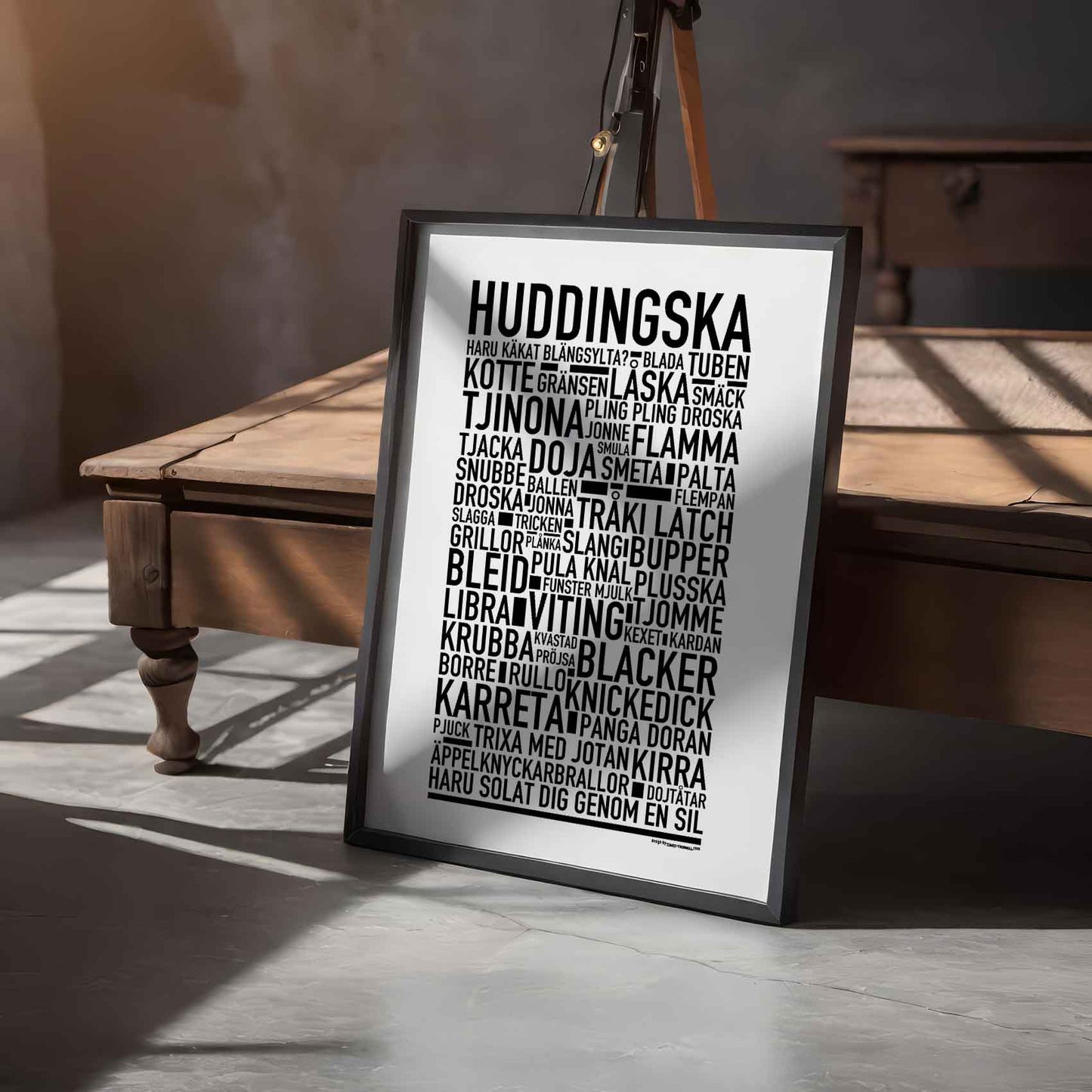 Huddingska Dialekt Text Poster