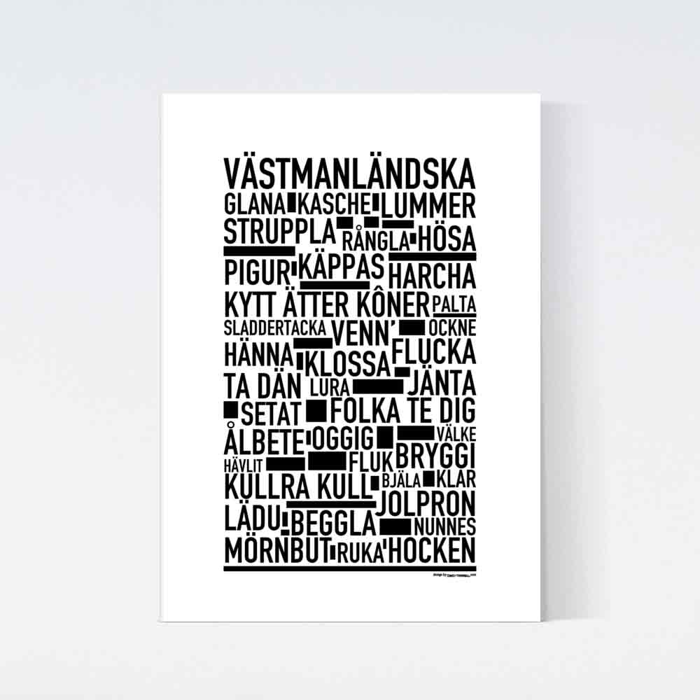 Västmanländska Dialekt Text Poster