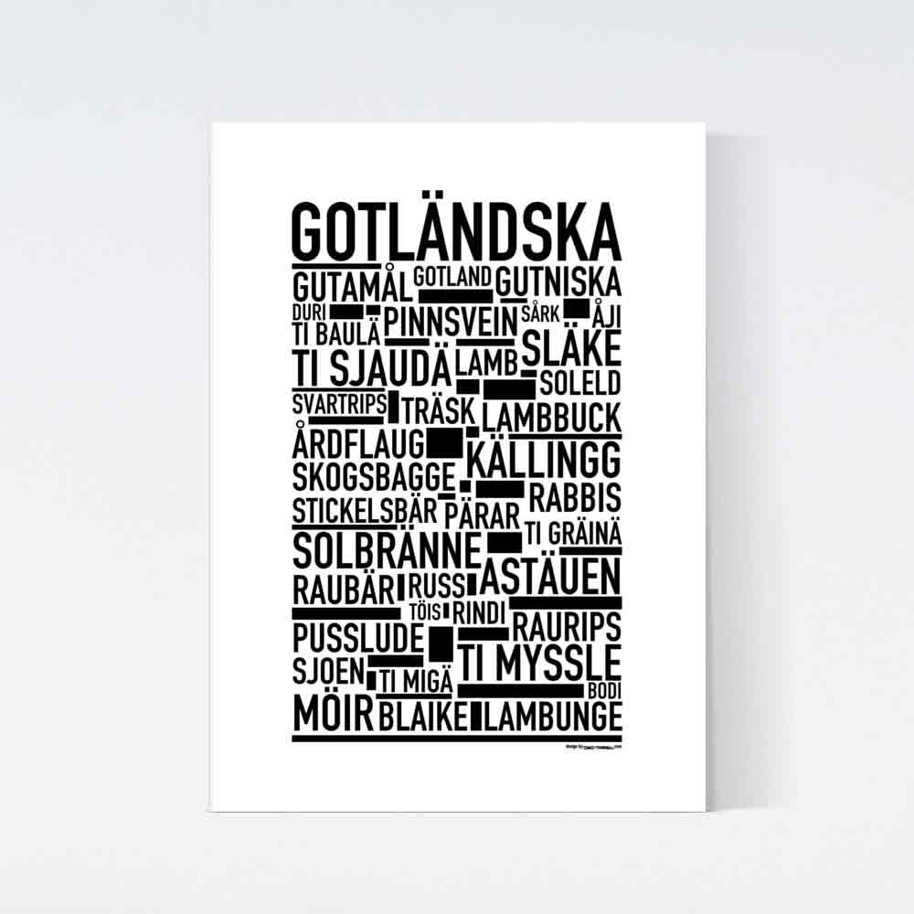 Gotländska Dialekt Text Poster