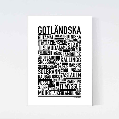 Gotländska Dialekt Text Poster