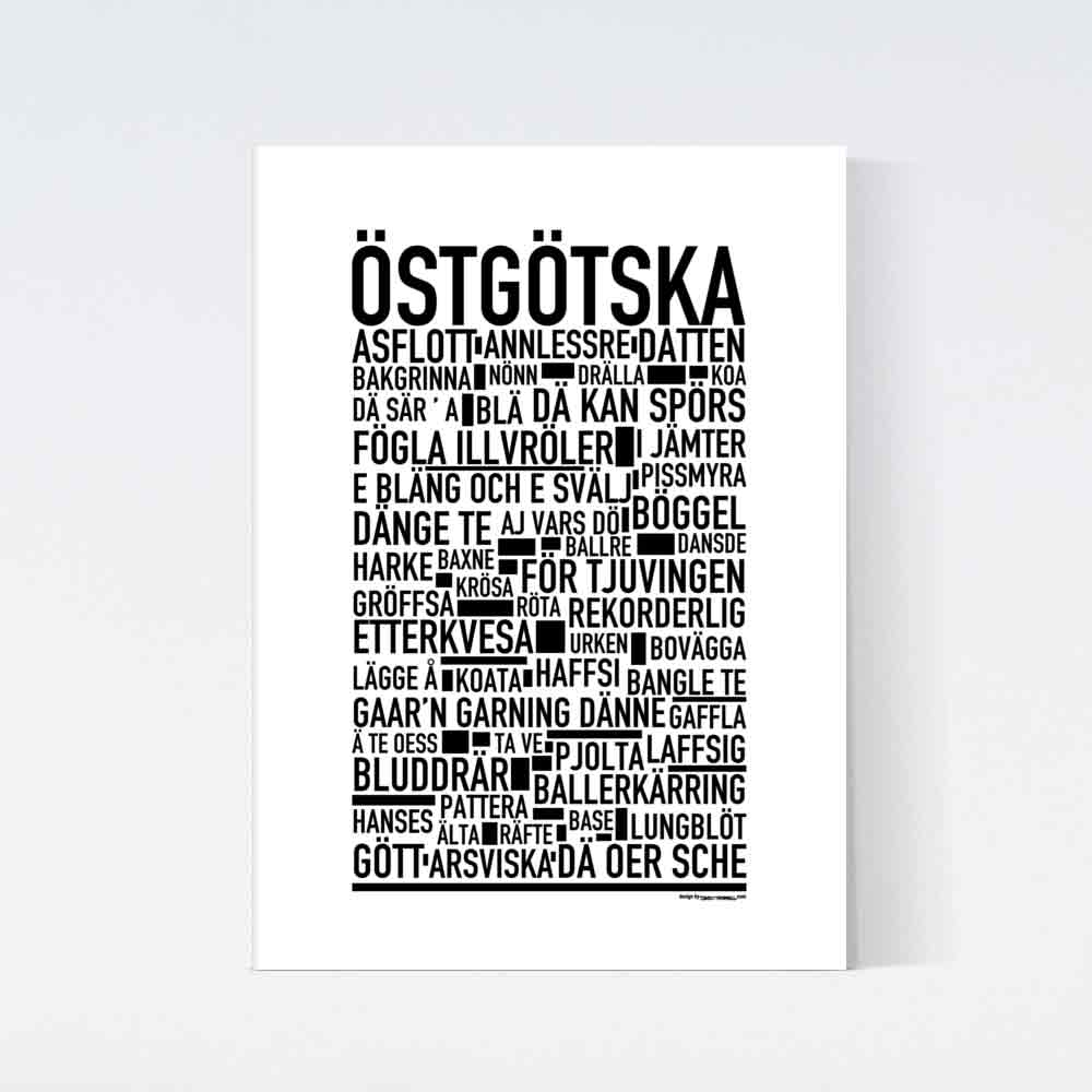 Östgötska Dialekt Text Poster