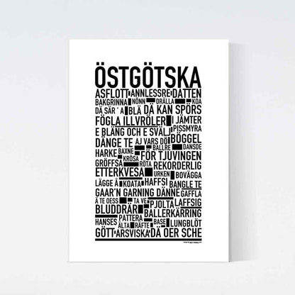 Östgötska Dialekt Text Poster