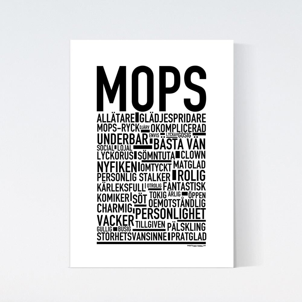 Mops Text Poster