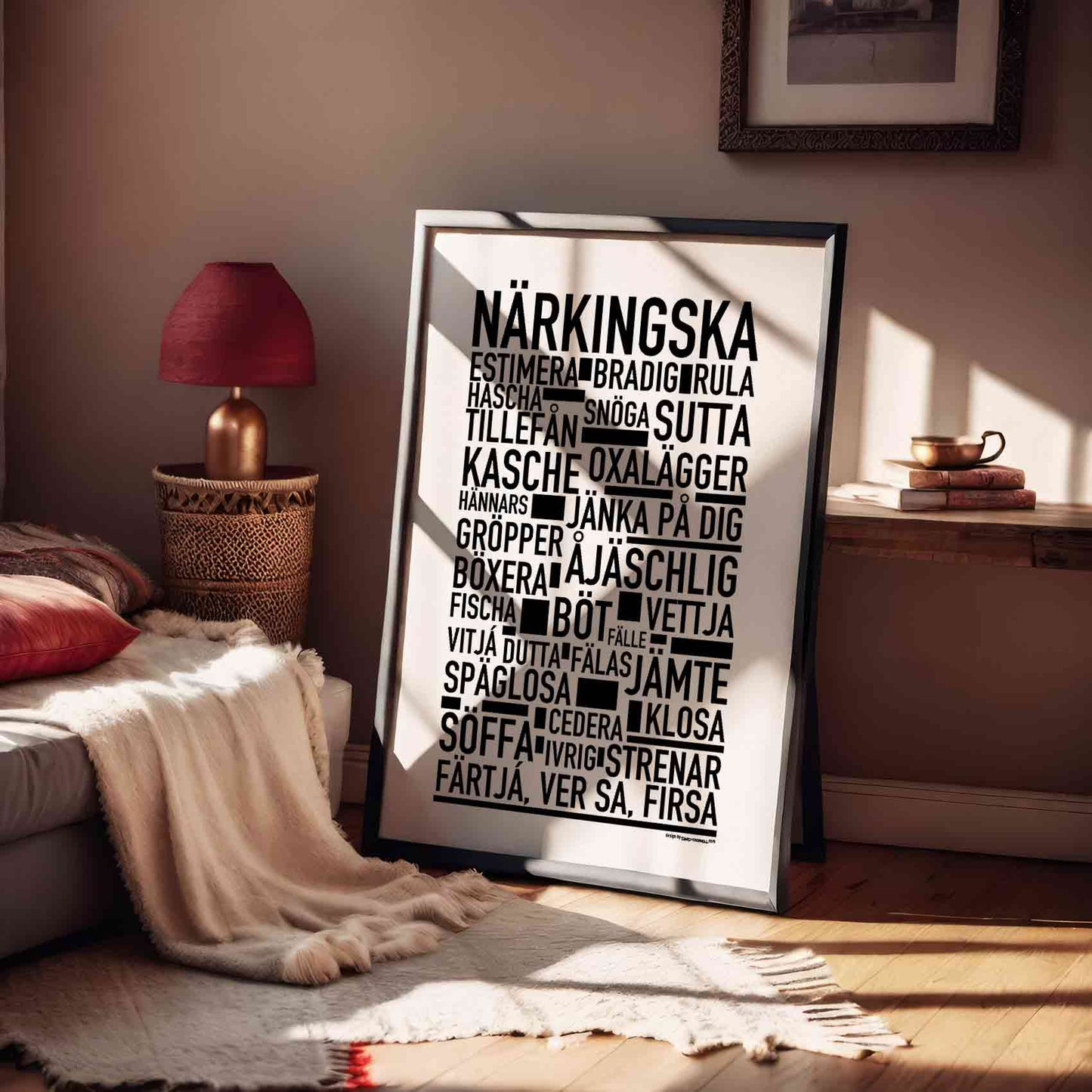 Närkingska Dialekt Text Poster