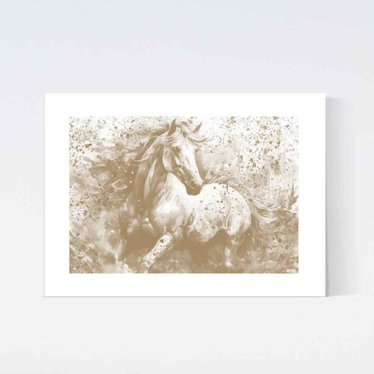 Dreamy Horse Beige Poster