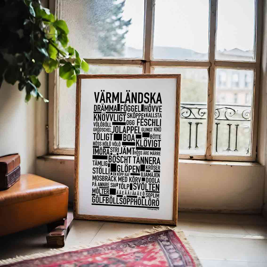 Värmländska Dialekt Text Poster