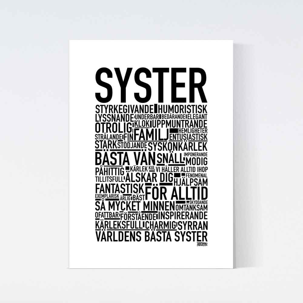 Syster 2024 Text Poster