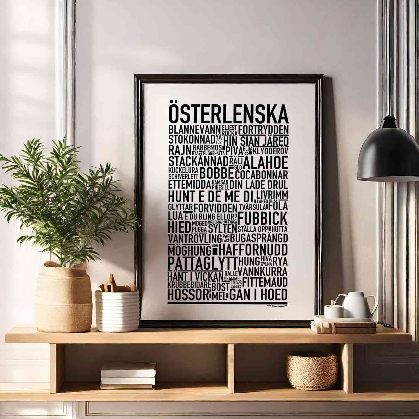 Österlenska Dialekt Text Poster