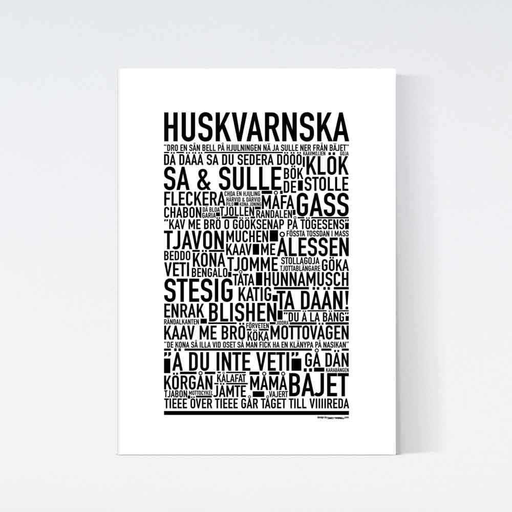 Huskvarnska Dialekt Text Poster