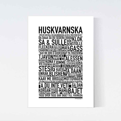 Huskvarnska Dialekt Text Poster