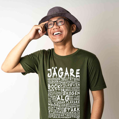 Jägare Graffiti Text T-shirt