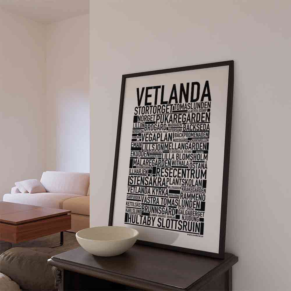 Vetlanda Text Poster