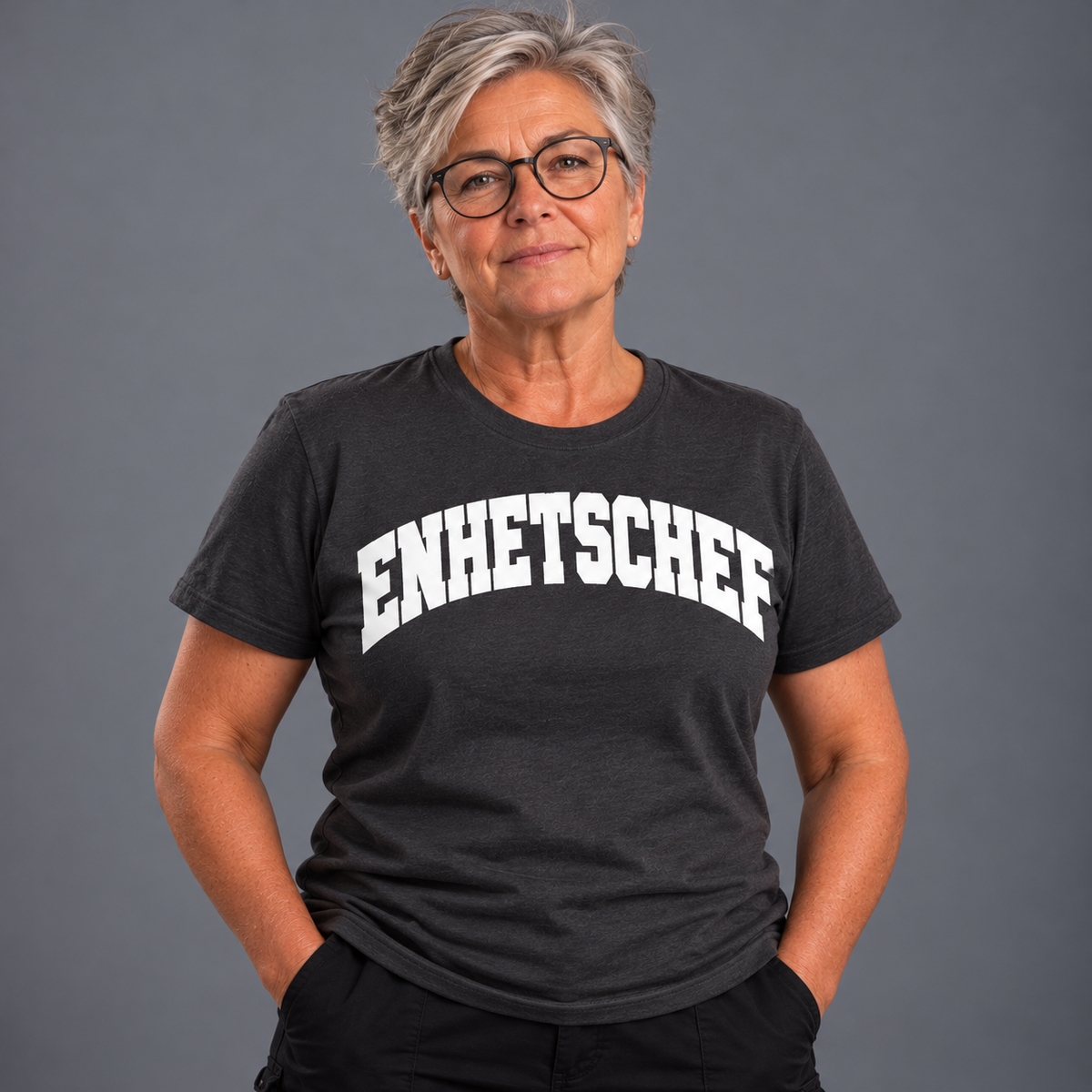 Enhetschef College Text T-shirt
