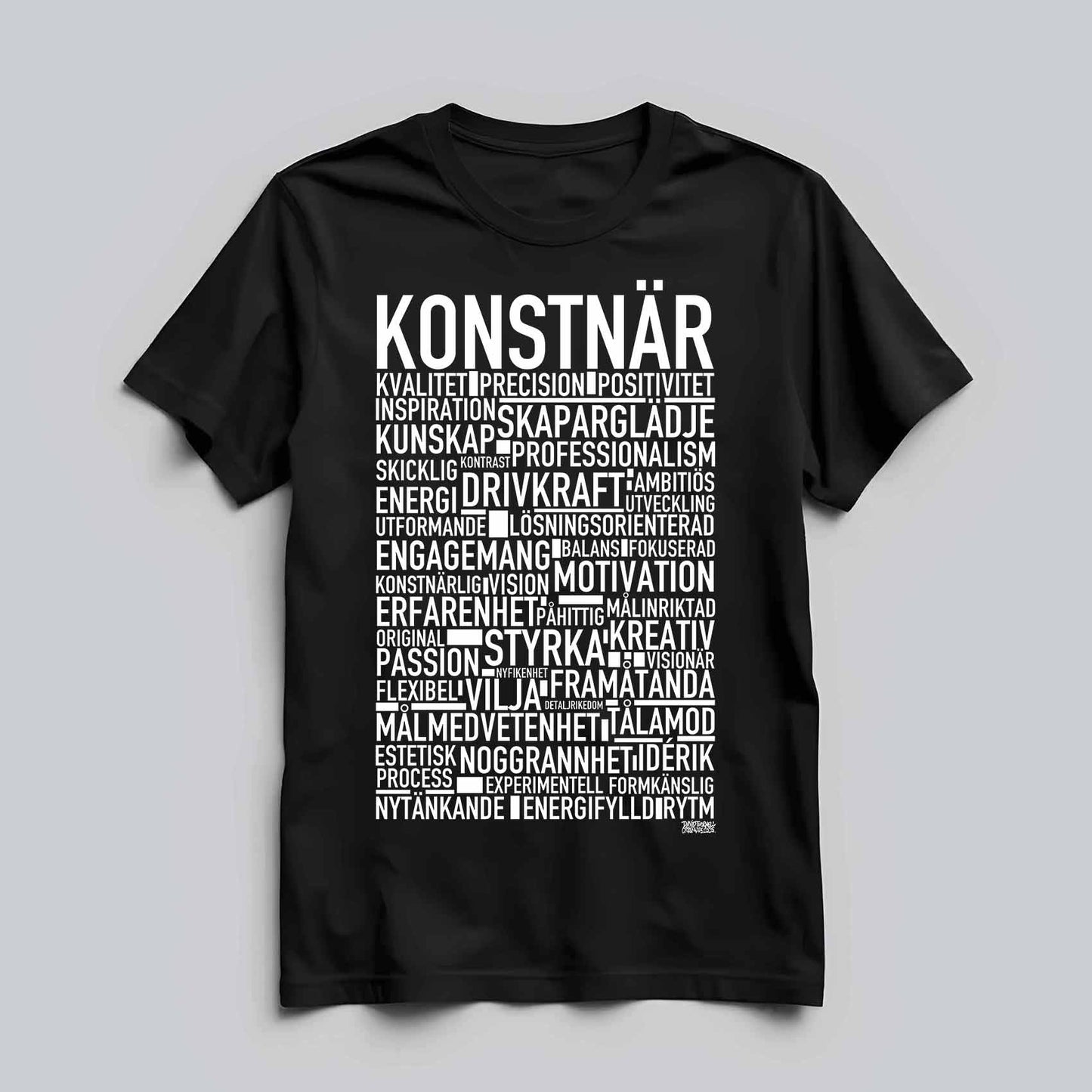 Konstnär Text T-shirt