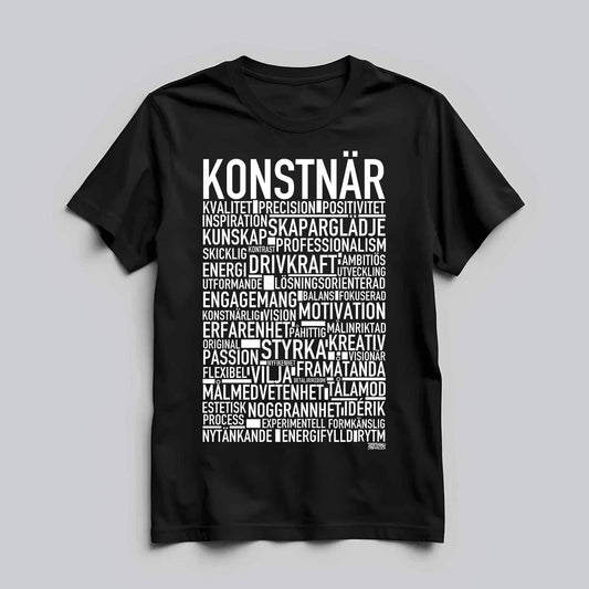 Konstnär Text T-shirt