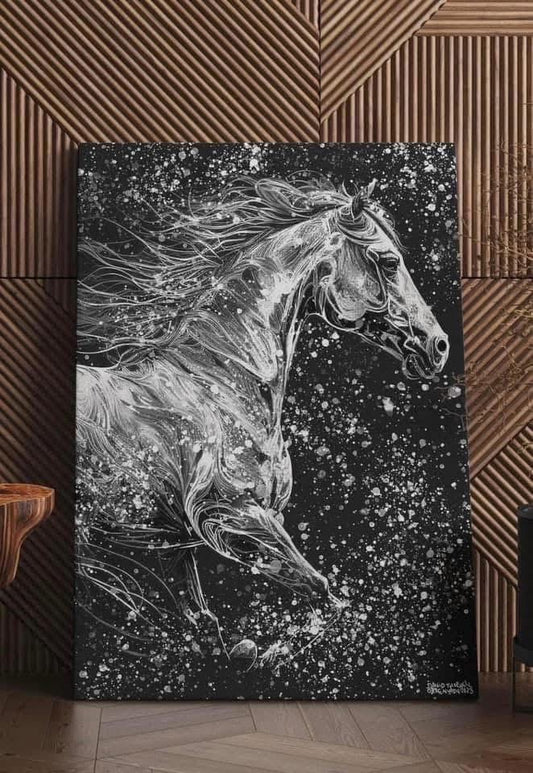 Häst canvastavla 80x120cm