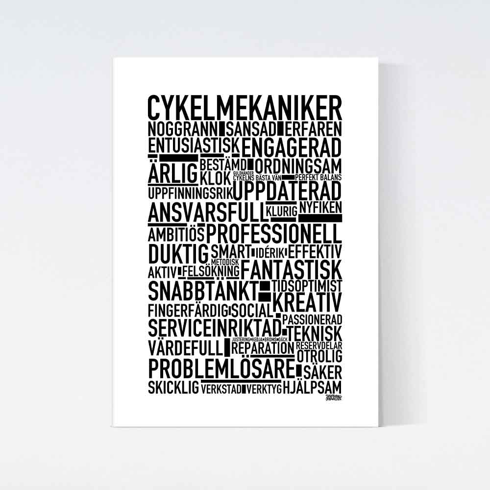 Cykelmekaniker Text Poster