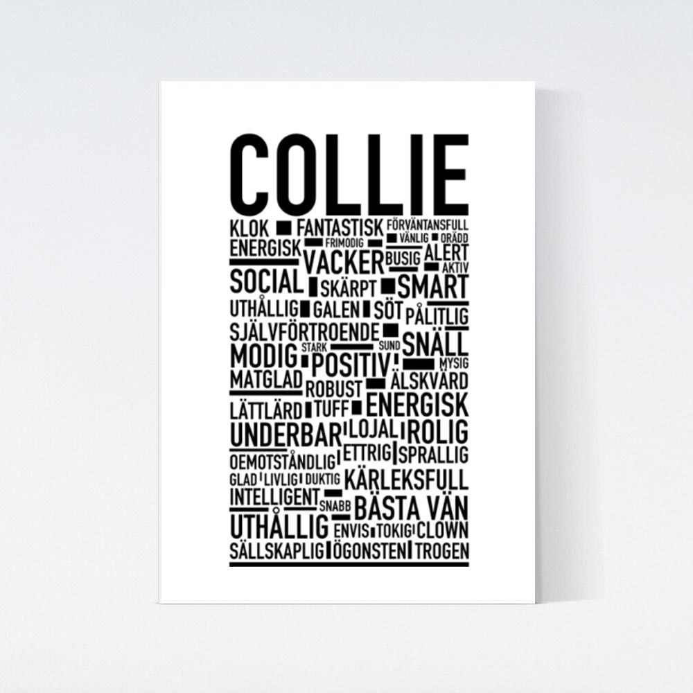 Collie Text Poster
