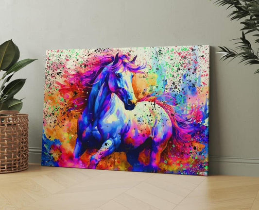 Häst canvastavla 80x120cm