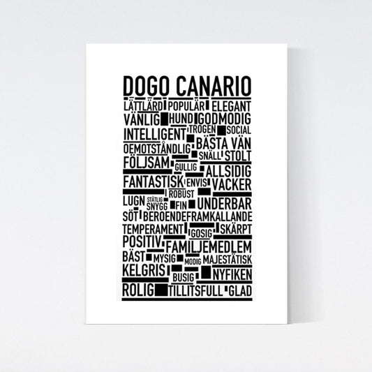 Dogo Canario Text Poster