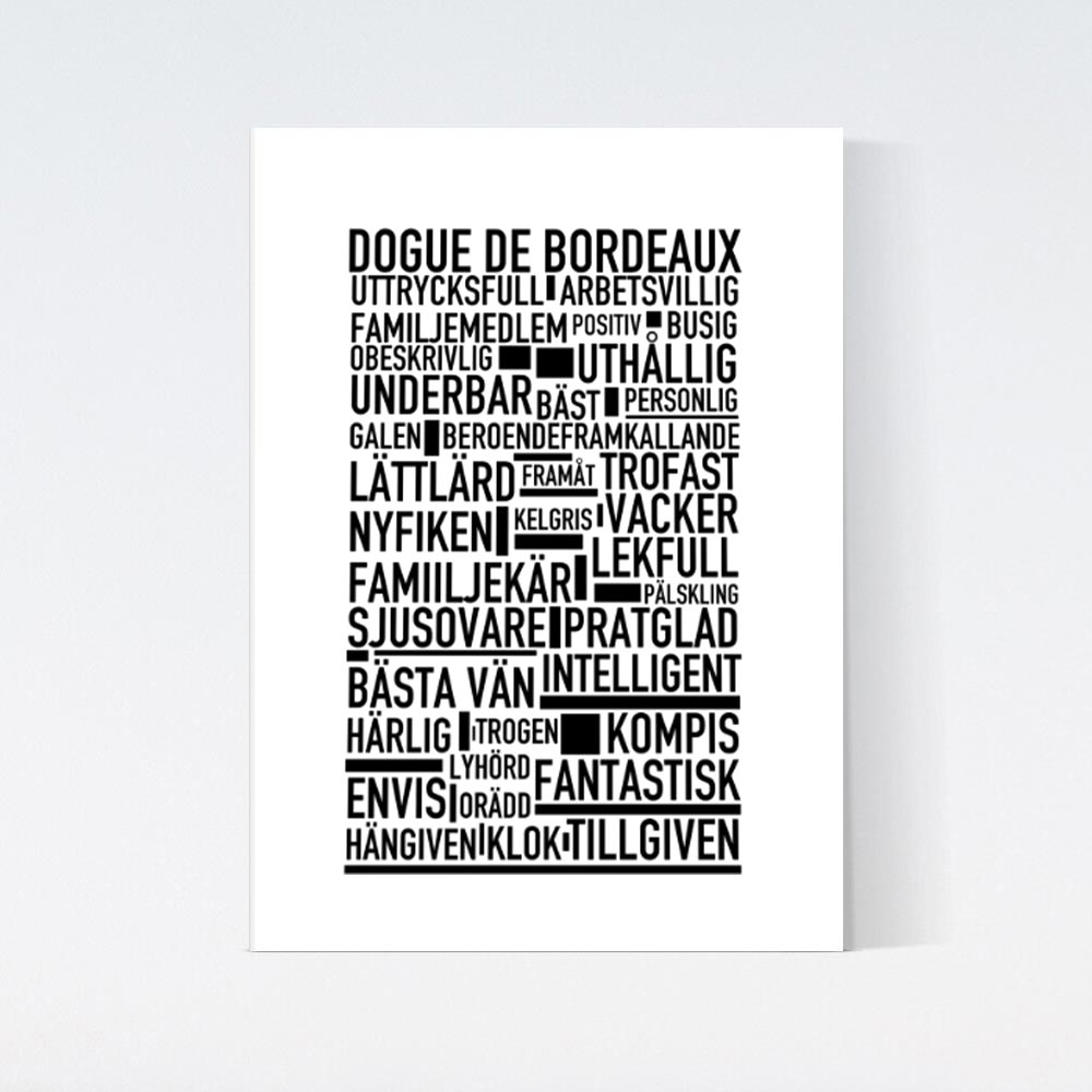 Dogue de Bordeaux Text Poster